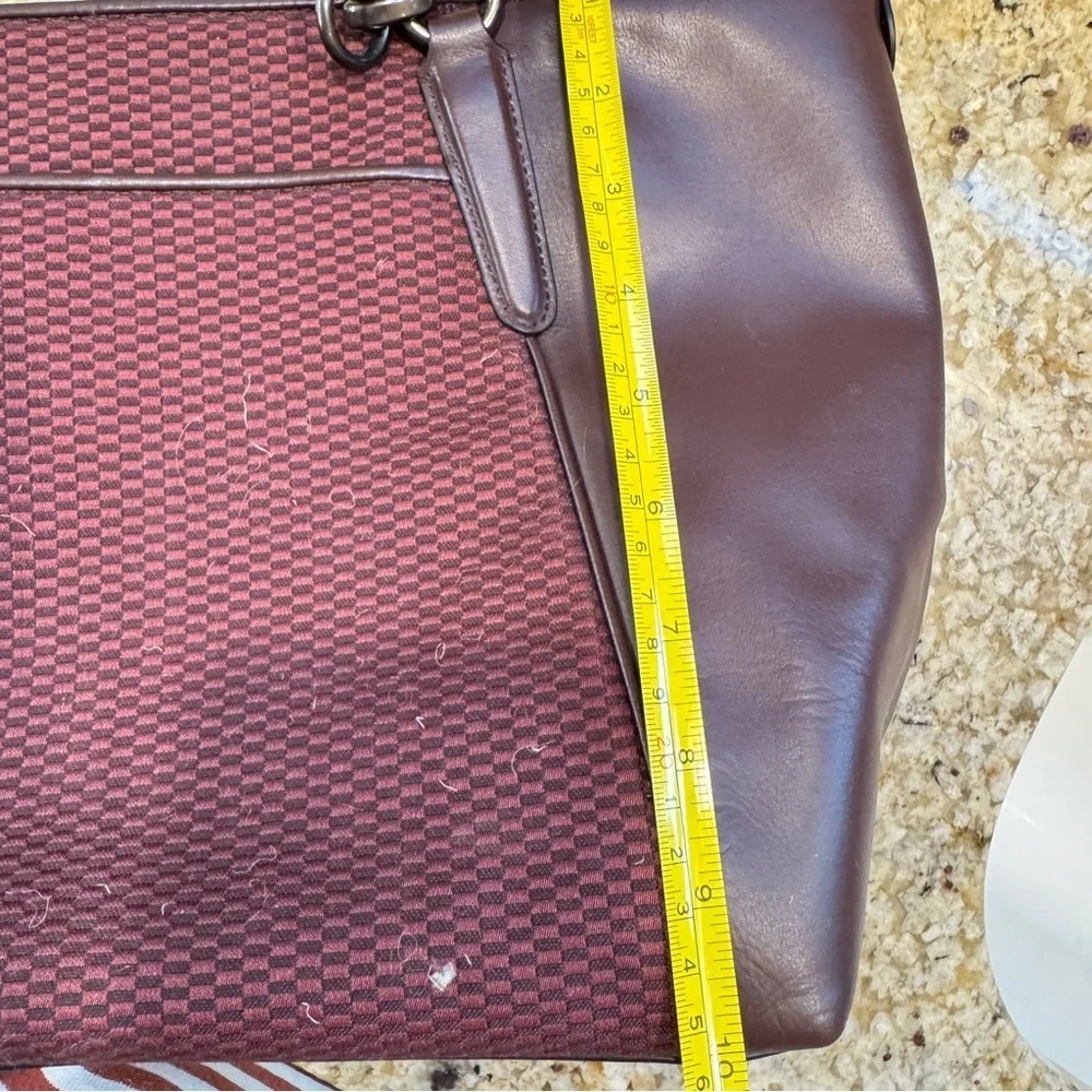 Coach Ava Legacy Tote Bag in Oxblood